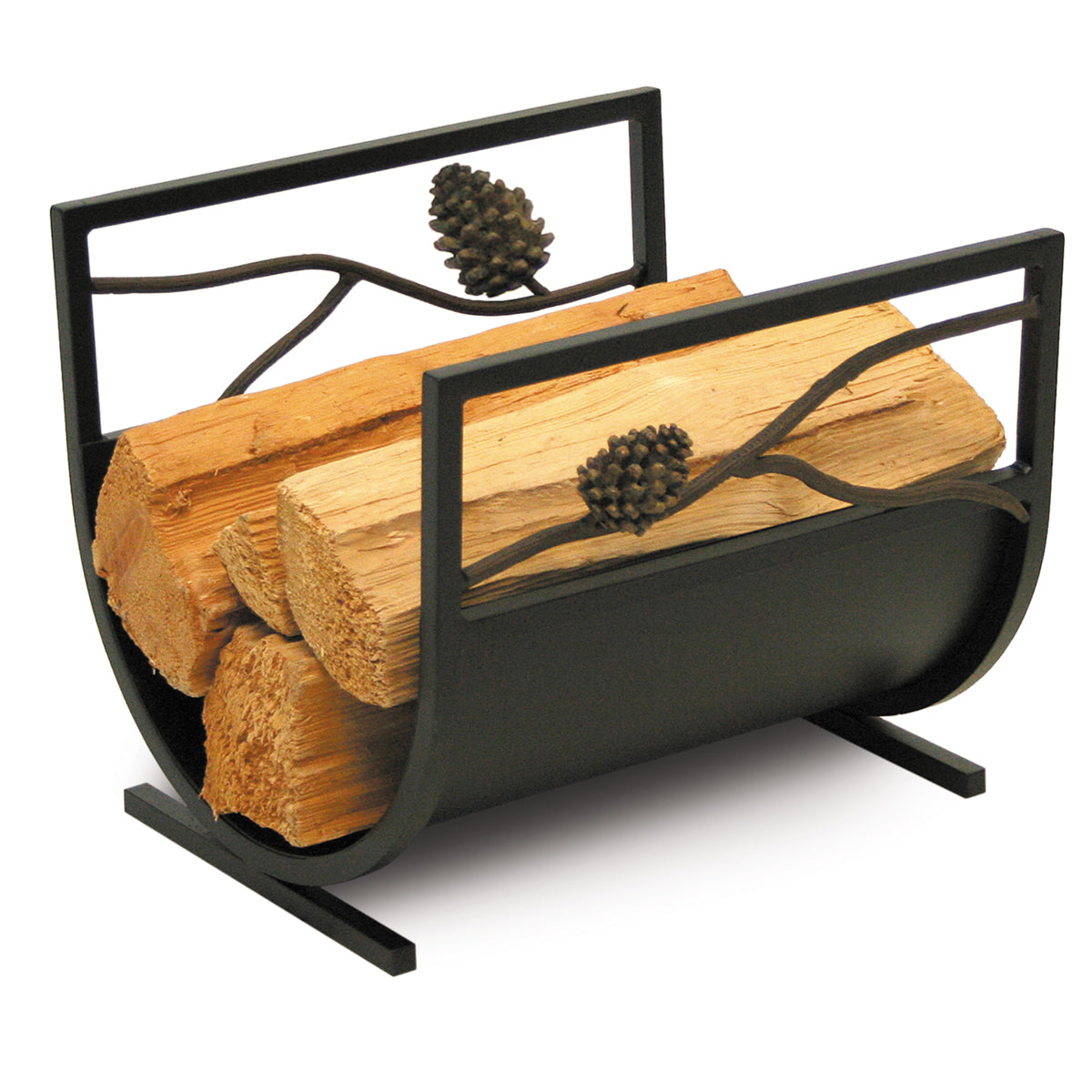 Pilogram Rack Pilgrim Matte Black Finish 13.5 Inch Pine Cone Wood Rack - 18560 ...