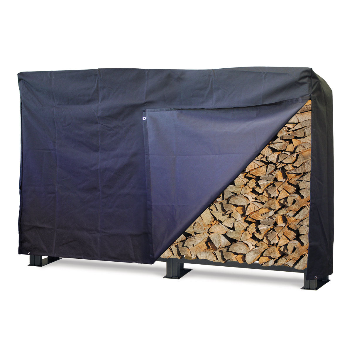Pilogram Rack Pilgrim Black Finish 98 Inch Large Outdoor Wood Rack Cover - 18563 ...