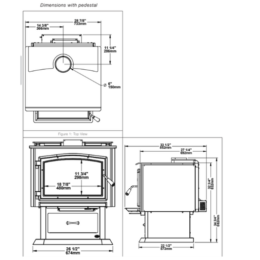 Osburn 3500 Wood Stove with Blower - OB03500