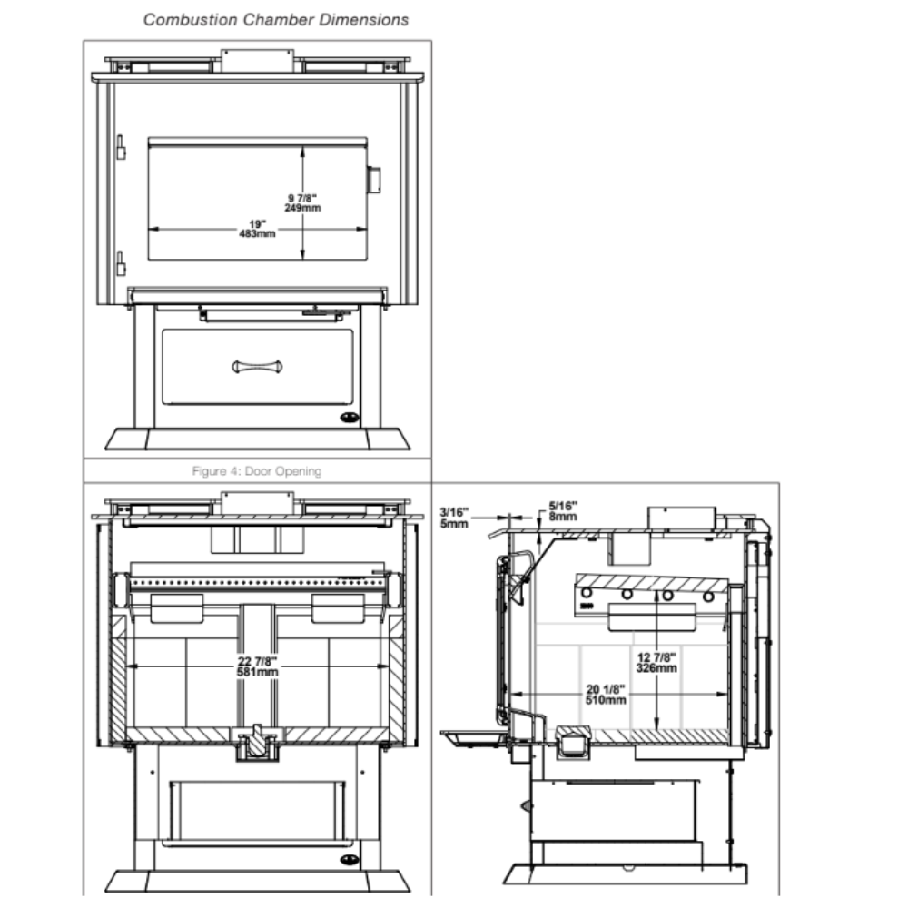 Osburn 3500 Wood Stove with Blower OB03500 North Country Fire