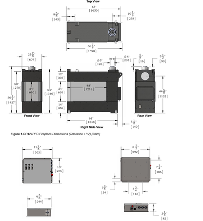 Montigo Exemplar RP424 Peninsula Direct Vent Gas Fireplace
