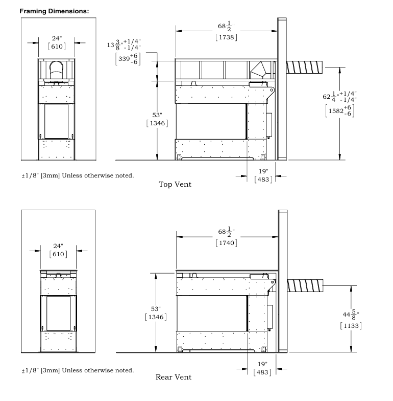Montigo Exemplar RP424 Peninsula Direct Vent Gas Fireplace