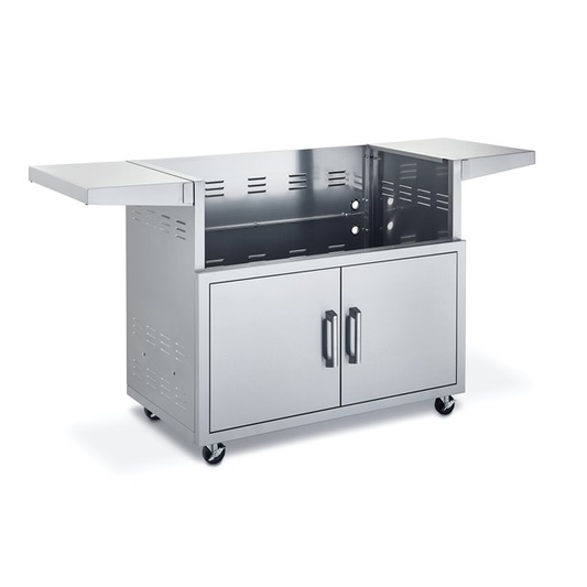 Broilmaster 42 in Stainless Steel Cart with 2 doors and 2 fold-down side shelves - BSACT42