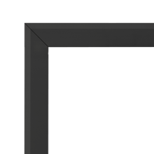 3" Black, 3 Sided with Beveled Edge