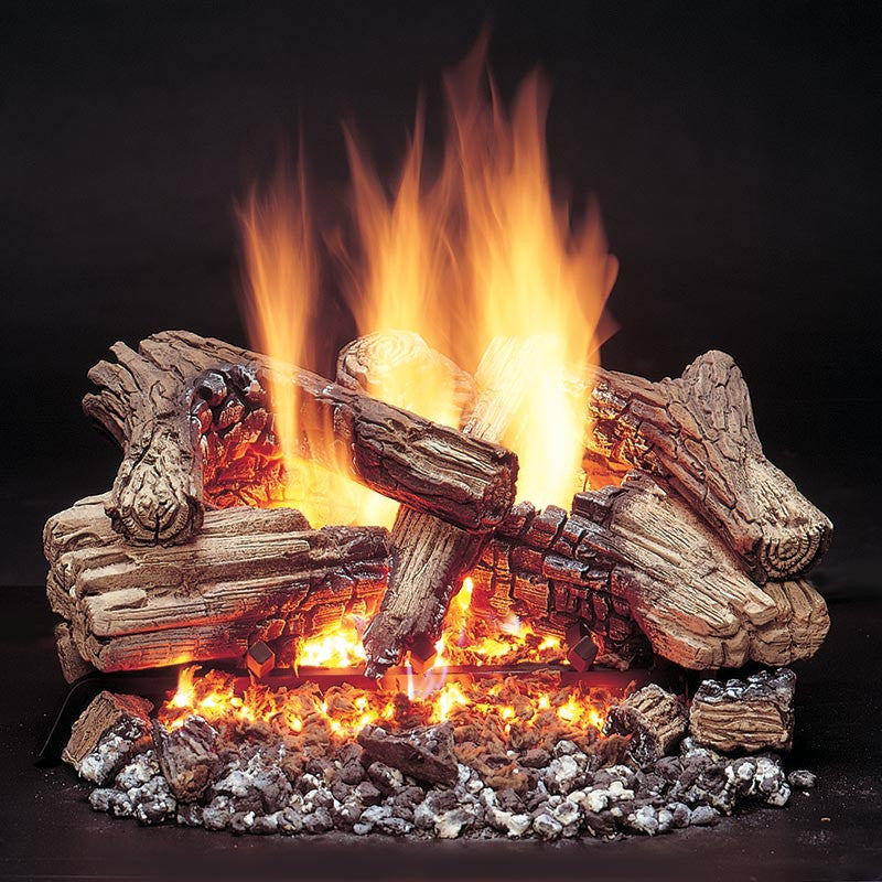 Majestic 6-piece Refractory Cement Log Set with Burner - VDY30D3R