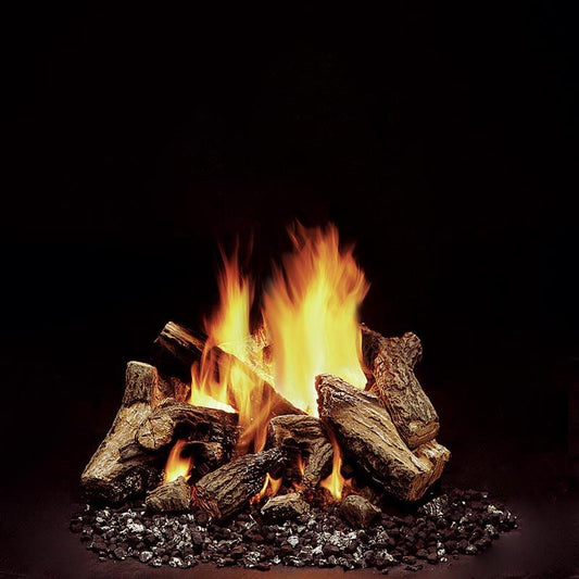 Majestic 8-piece Fiber Ceramic Log Set with Burner - VDY24/18D5