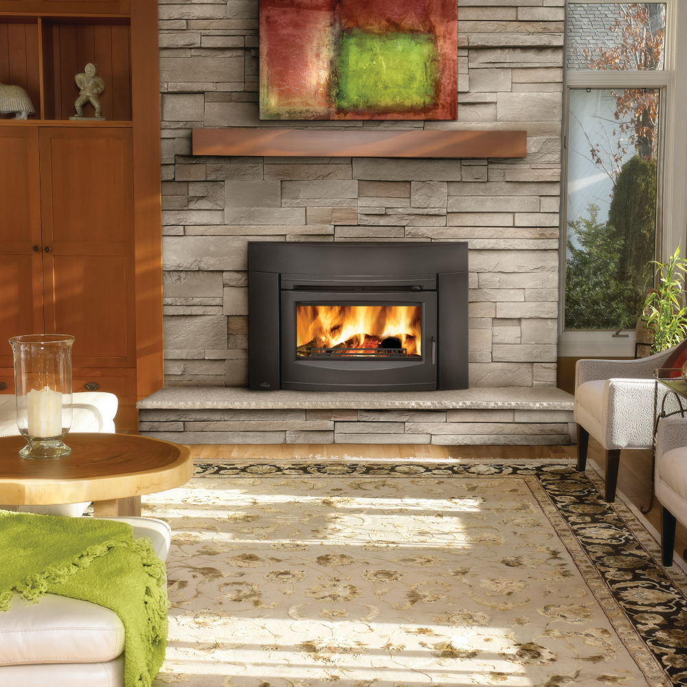 Napoleon Oakdale Painted Blk Contemporary Wood Burning Insert