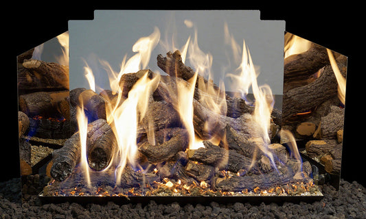 RealFyre Polished Stainless 30 Inch Contemporary Fyreback - FBCP-30
