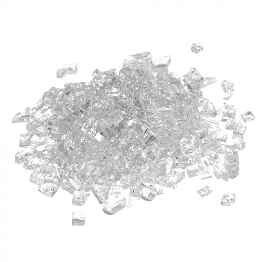 Realfyre Clear 1/4 Inch Crushed Fire Glass 10 lbs - GL10C