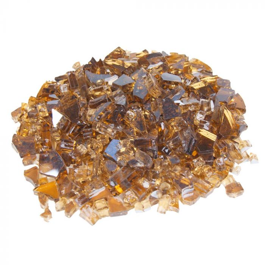 Realfyre Copper‚ Reflective 1/4 Inch Crushed Fire Glass 10 lbs - GL10QR