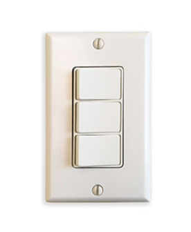 Majestic 3 Toggle Wall Switch For Multi-Color Selection - LED-SWITCH