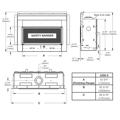 Napoleon Vector 50 LV50 Linear Direct-Vent Gas Fireplace | LV50N-2