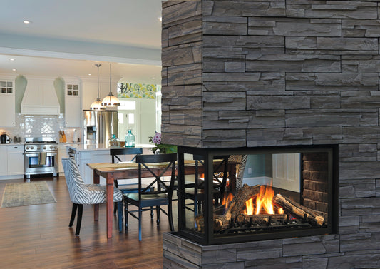 Kingsman Multi-Sided 42 Penninsula Ceramic Clean-Face Direct-Vent Gas Fireplace - MCVP42NH