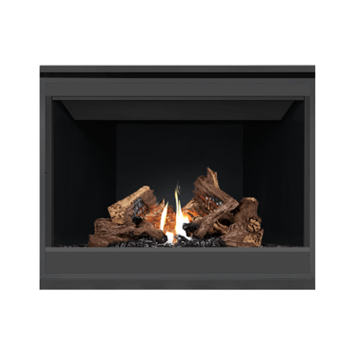 MIRRO-FLAME Heat Radiating Reflective Black Porcelain