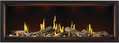 Napoleon Tall Linear Vector 74 with Luminous Logs Direct Vent Gas Fireplace - TLV74LN