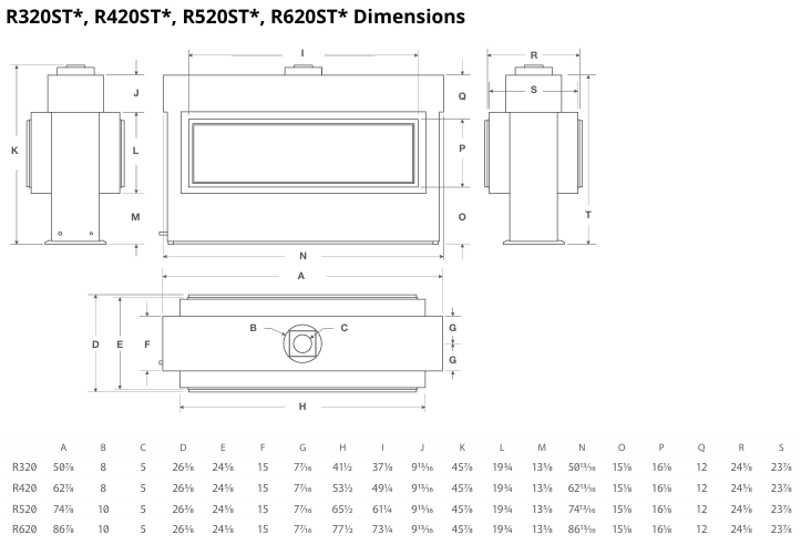 Montigo Exemplar R520ST See-Through Direct Vent Gas Fireplace – North ...