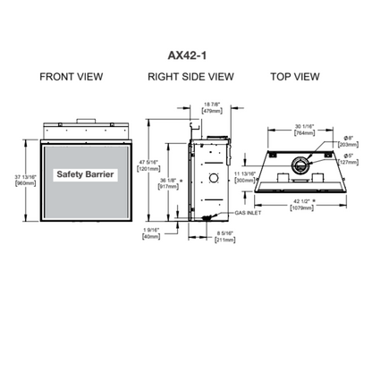 Napoleon Altitude X 42 Direct Vent Gas Fireplace - AX_test_42-1