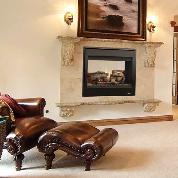 Superior 40 Inch B-Vent See-Thru Radiant Gas Fireplace - BRT40ST