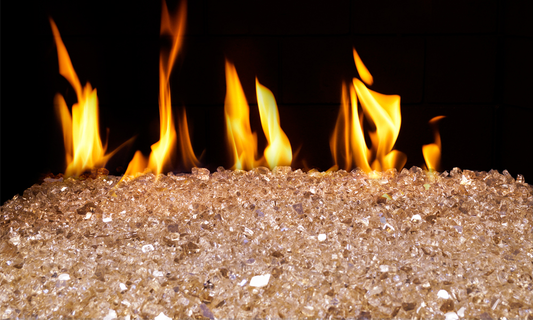 RealFyre 18 Inch See-Thru Vented Outdoor Glass Burner with Electornic Valve - G45-2-GL-18-02-SS