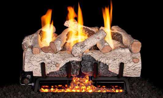 RealFyre Charred Alpine Birch 24 Inch Gas Log Set - CHAB-24