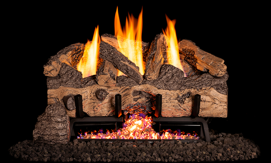 RealFyre Charred Gnarled Split 30 Inch Gas Log Set - CHGS-30