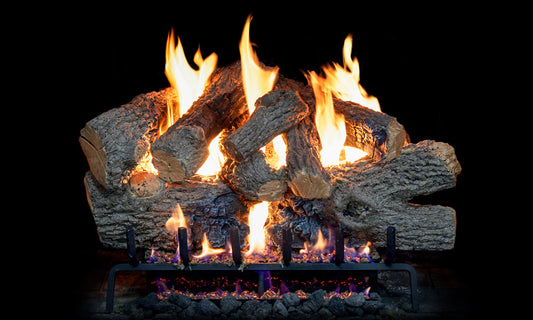RealFyre Charred Series 24 Inch Charred Royal English Oak Gas Log Set
