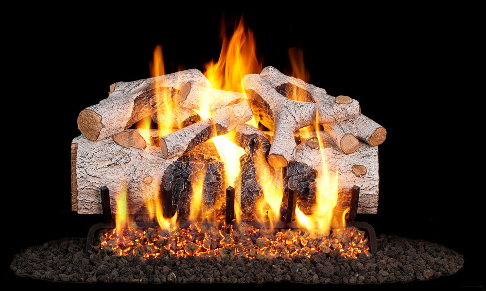 RealFyre Charred Series 18 Inch Charred Mountain Birch Gas Log Set
