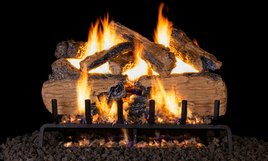 RealFyre Charred Series 24 Inch Charred Split Gas Log Set