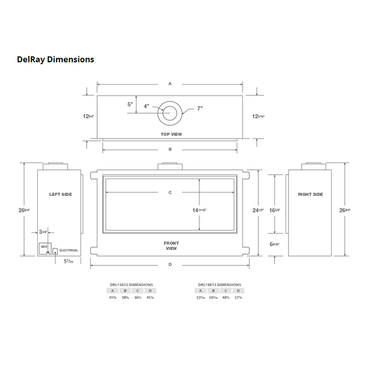Montigo DelRay Full-Load 36 Linear Direct-Vent Gas Fireplace - DRL3613NI-2