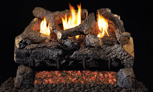 RealFyre Evening Fyre Charred 16 Inch Gas Log Set - ECV-16/18