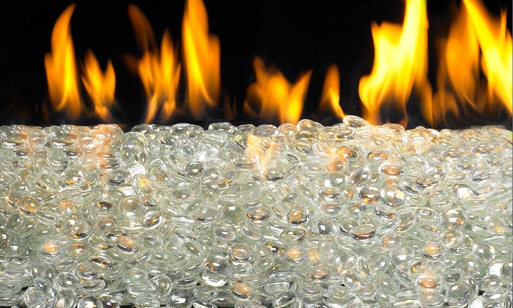 RealFyre 30 Inch See-Thru Vented Outdoor Glass Burner with Electornic Valve - G45-2-GL-30-02-SS