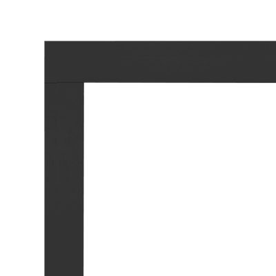 3" Black, 3 Sided with Beveled Edge