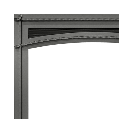 3" Decorative Grey Wrought Iron
