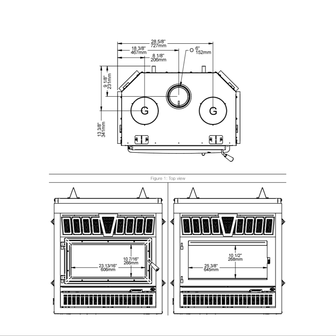 Valcourt Lafayette IIS Wood Burning Fireplace