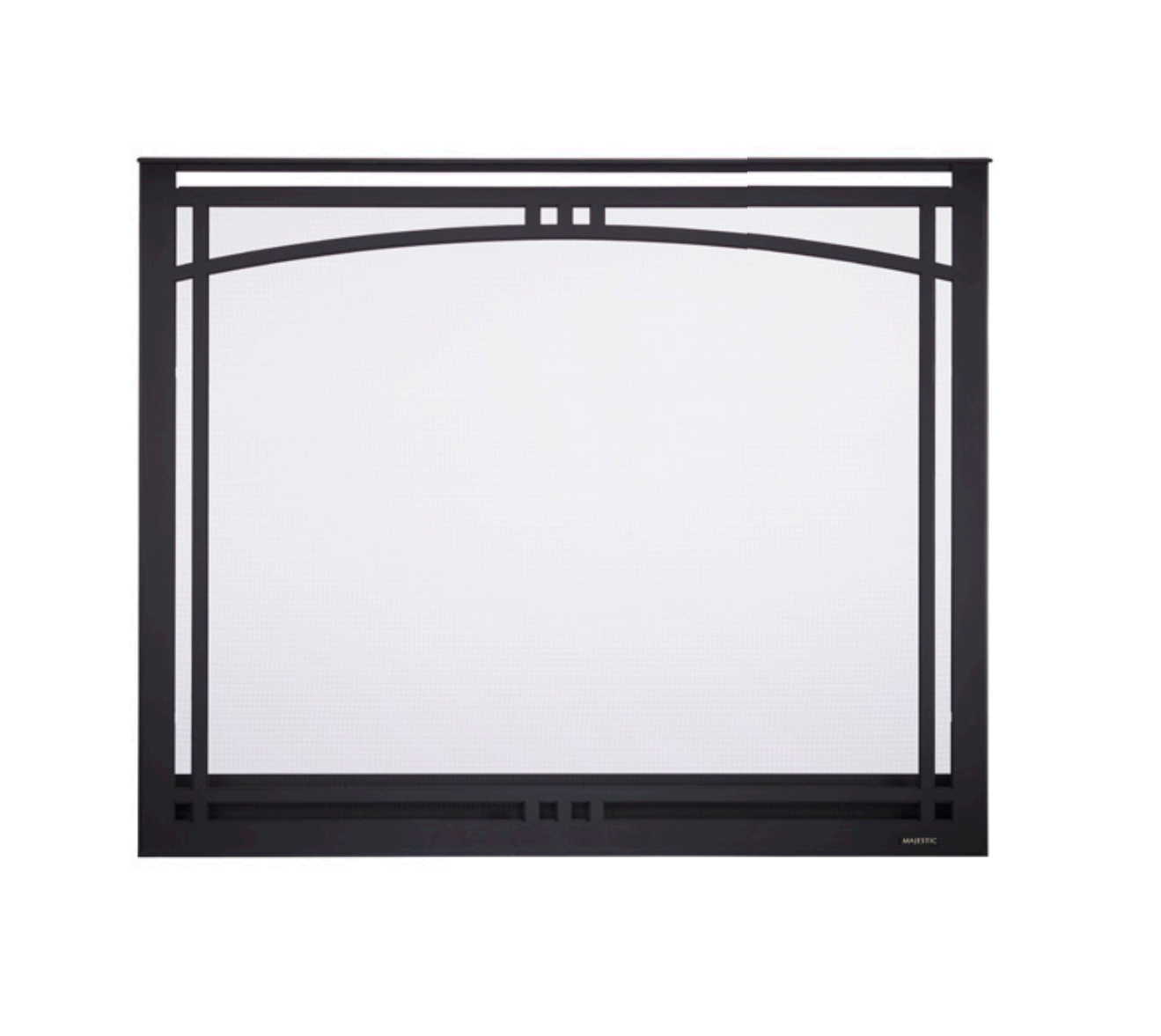 Majestic 36 Inch Black Manor Arched Overlap Front with ClearVue Mesh - MANOR36BK