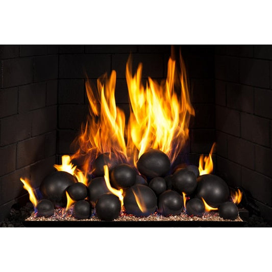 RealFyre 30 Inch Black Mixed Size Spheres Kit for P45 Burner - FSM-30-EB