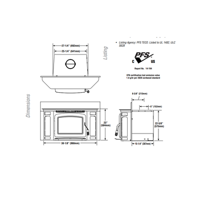 Iron Strike Montlake 300 Wood Burning Insert - ML300GL