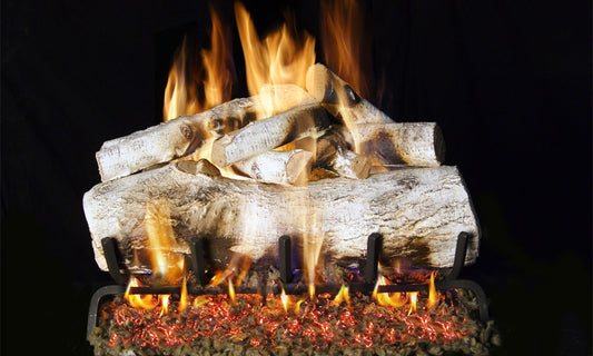 RealFyre 24 Inch Mountain Birch See-Thru Gas Logs