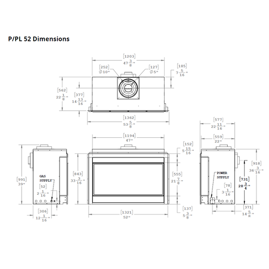 Montigo Phenom Full-Load 52 Direct-Vent Gas Fireplace - P52D