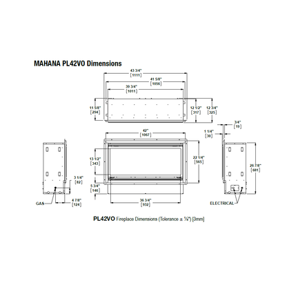 Montigo Mahana 42 Vent-Free Outdoor Gas Fireplace - PL42V – North Montigo Mahana 42 Vent-Free Outdoor Gas Fireplace - PL42V – North