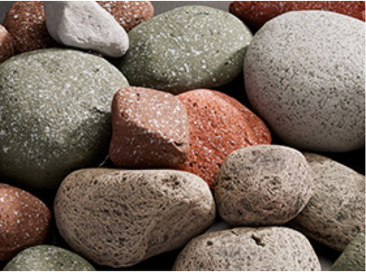 Majestic Stone Accents for the Meridian Modern Fireplace - STONES-KMOD