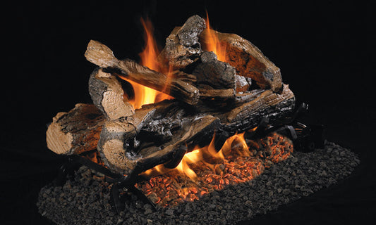 RealFyre 18 Inch Rugged Split Oak See-Thru Gas Logs