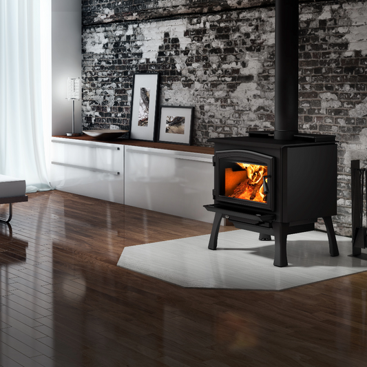 Osburn Black Cast Iron Straight Legs with Ash Drawer For the 2000 Wood Stove - OA10235