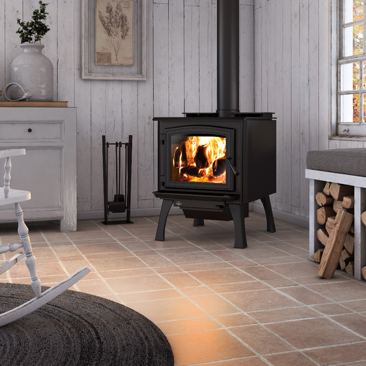 Osburn Black Cast Iron Straight Legs with Ash Drawer For the 2000 Wood Stove - OA10265