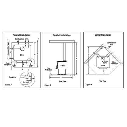 Iron Strike Tahoma 2100 Wood Burning Stove - T2100GLS