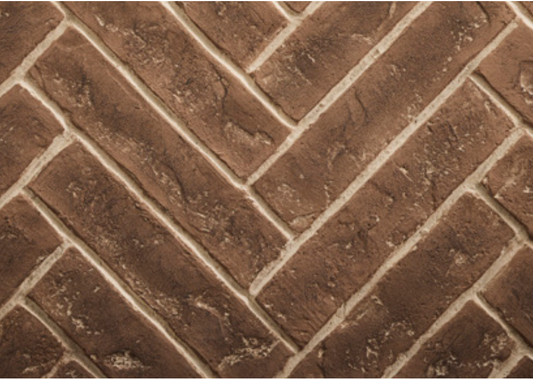 Majestic 36 Inch Tavern Brown Herringbone Brick Platinum Interior Panels - BRICK36MPLTBH