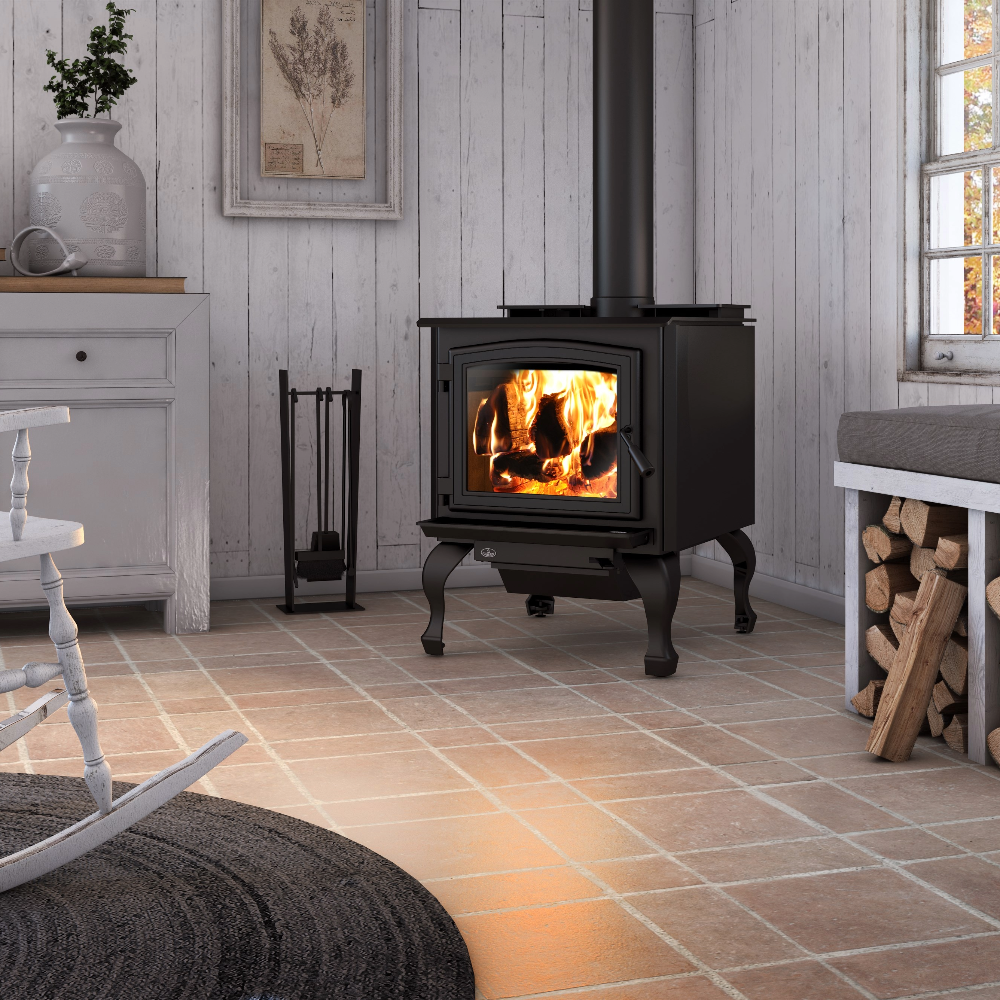 Osburn Black Cast Iron Traditional Legs with Ash Drawer For the 2000 Wood Stove - OA10263