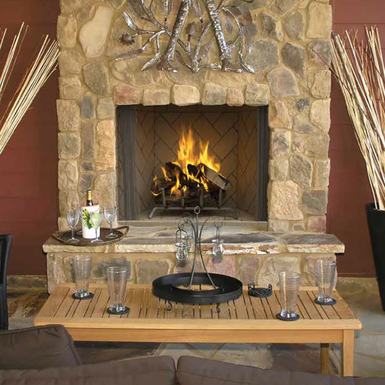 Superior 42 Inch Outdoor Wood Fireplace - WRE6042