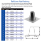 DuraVent Type B Tall Cone Flat Flashing | 4GVFF