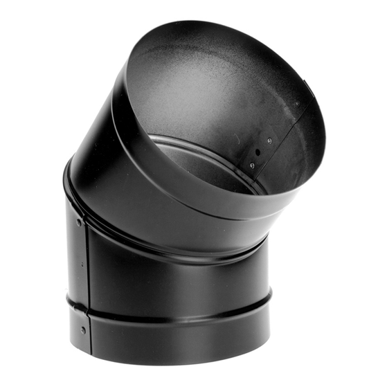 DuraVent DuraBlack 6" Diam Black 22 Gauge 45 Degree Elbow | 6DBK-E45W